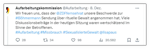 X - Kommentar zur Depublizierung der Sendung “Rituelle Gewalt”